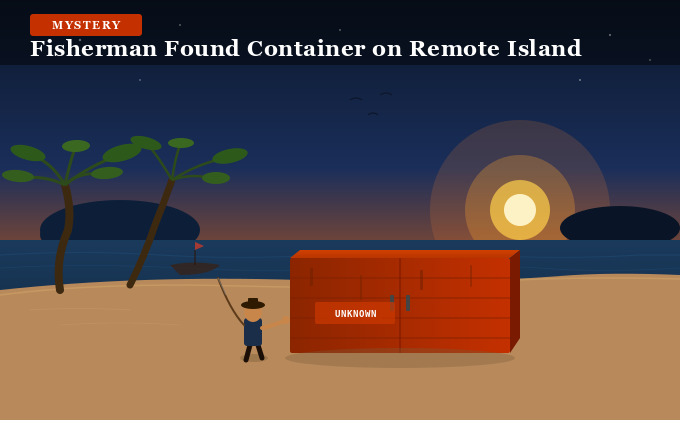 Fisherman Found Container on Remote Island